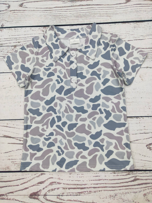 Baby Boys Camouflage Printed Polo