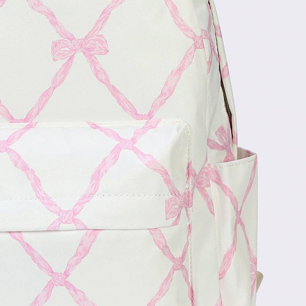 Girls Bow Print Backpack