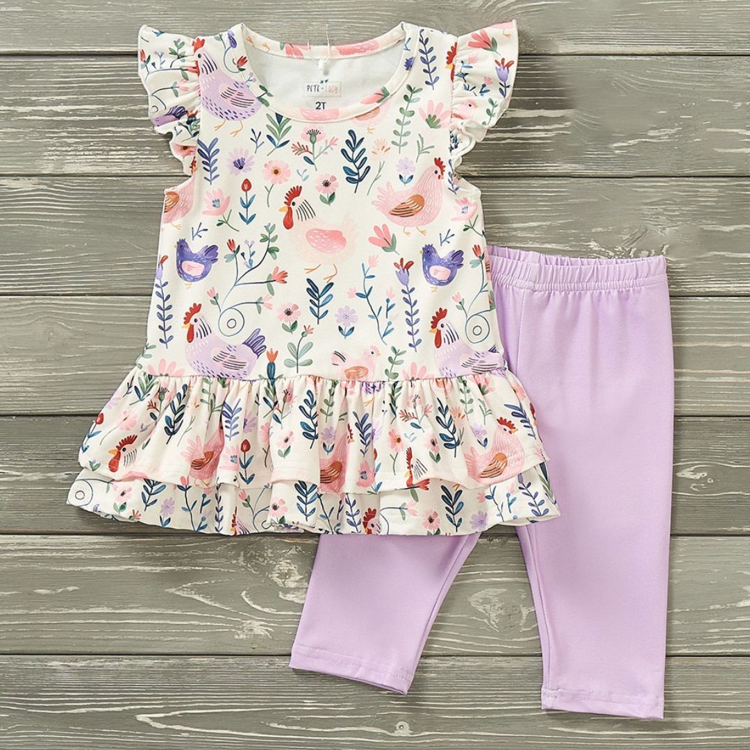 Charlottes Chickens Girls 2 Piece Set