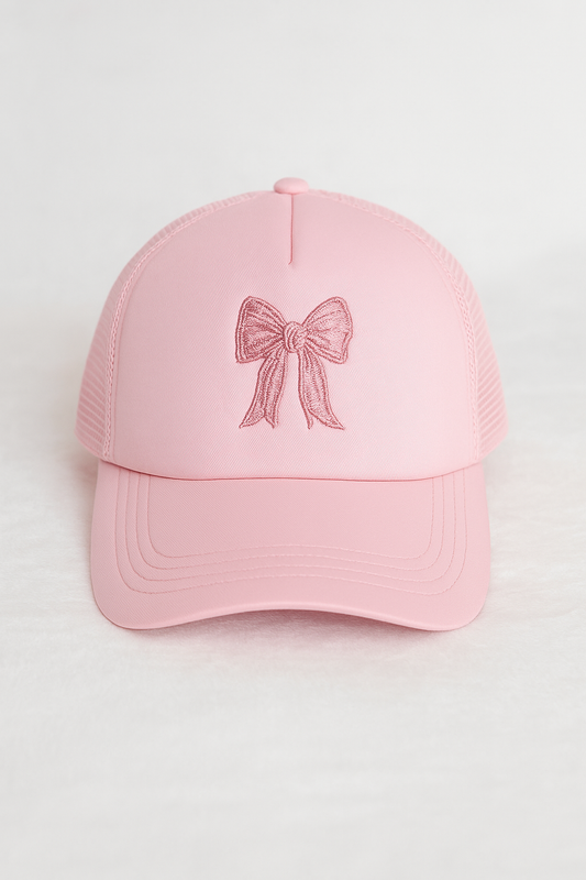 Pretty in Pink Bow Trucker Hat