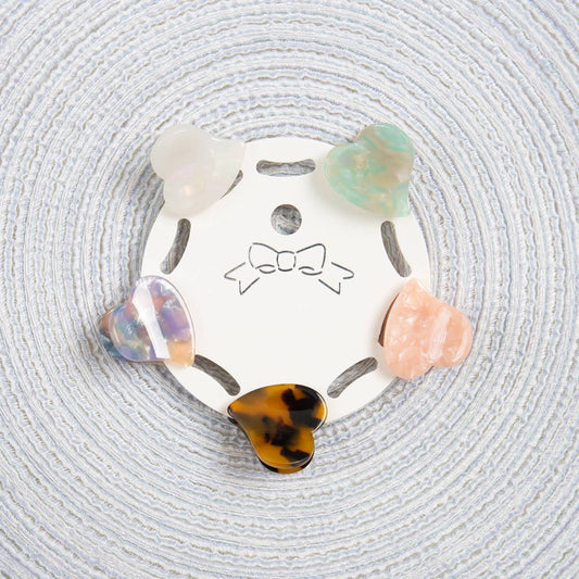 Hair Claw Clip for Women and Girls - Cute Small Pin Heart