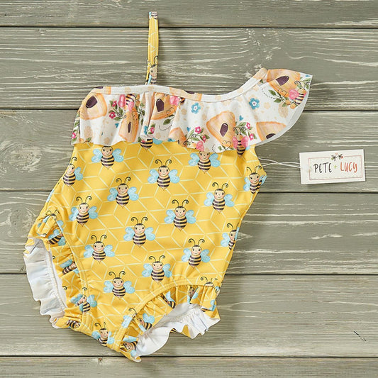Sweet as Honey Girls One Piece Swimsuit
